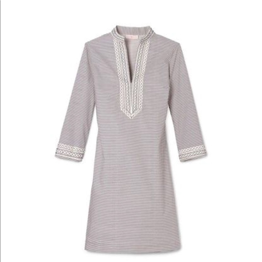 Tory Burch Navy Striped Tunic Dress